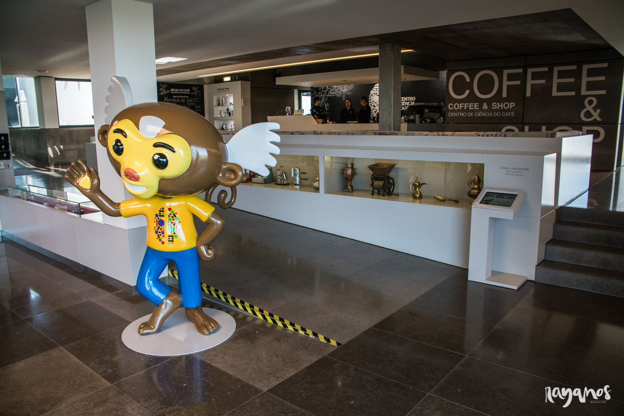 Mico, la mascota del Centro de Ciencia del Café. 